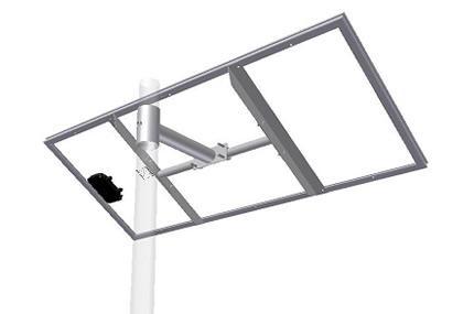 Estructura apoyada en un poste