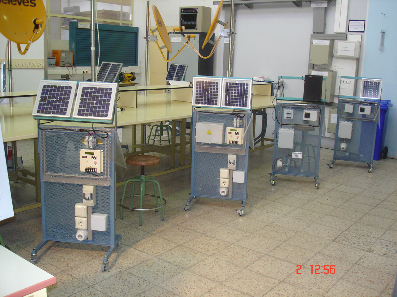 Bancos de aprendizaje fotovoltaico del laboratorio del archivo técnico Solener