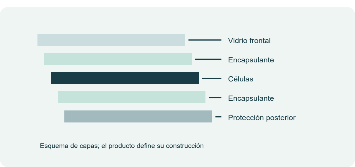 Figura 14. Capas y conexiones de un módulo
