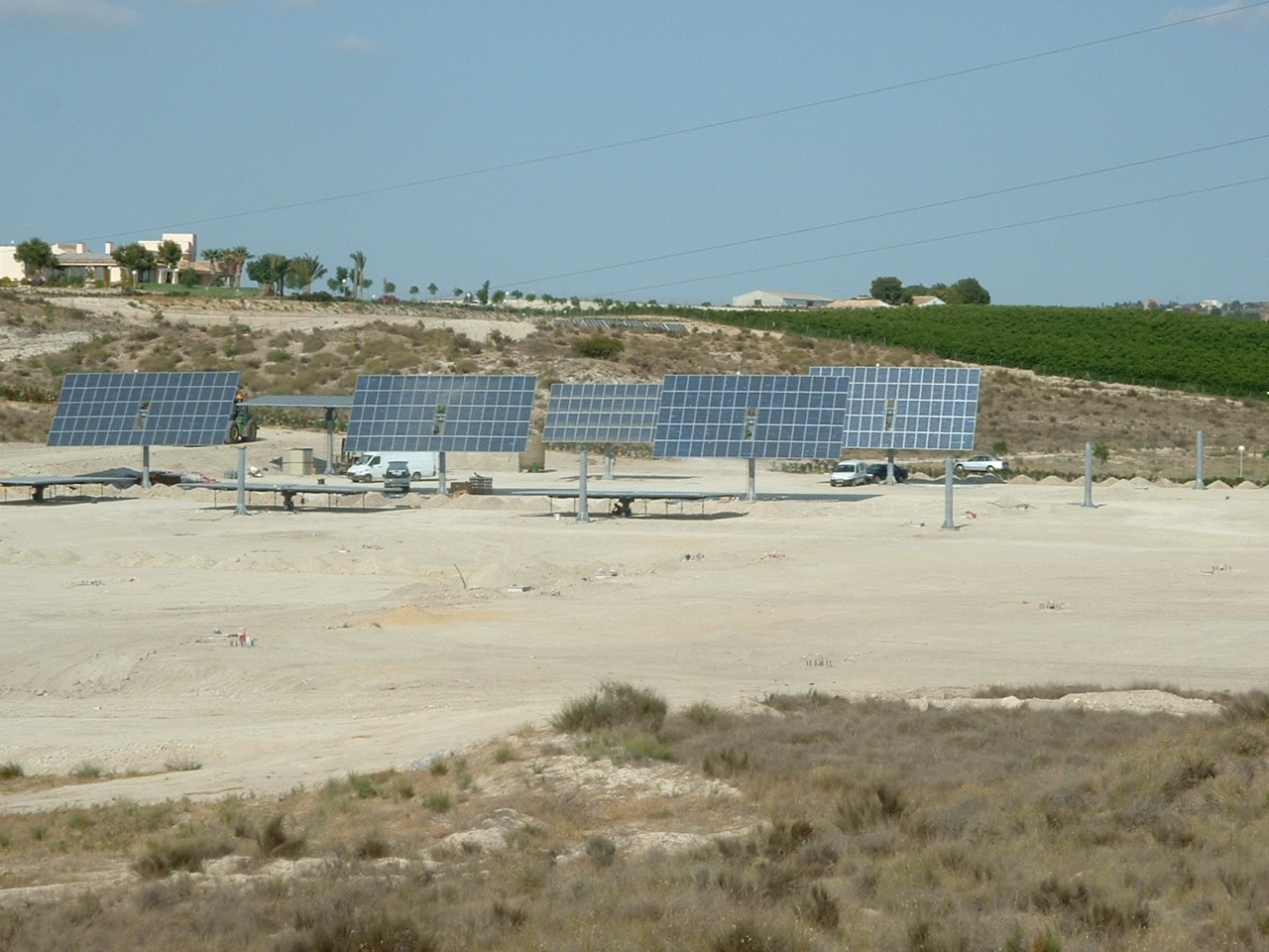Filas del parque y horizonte